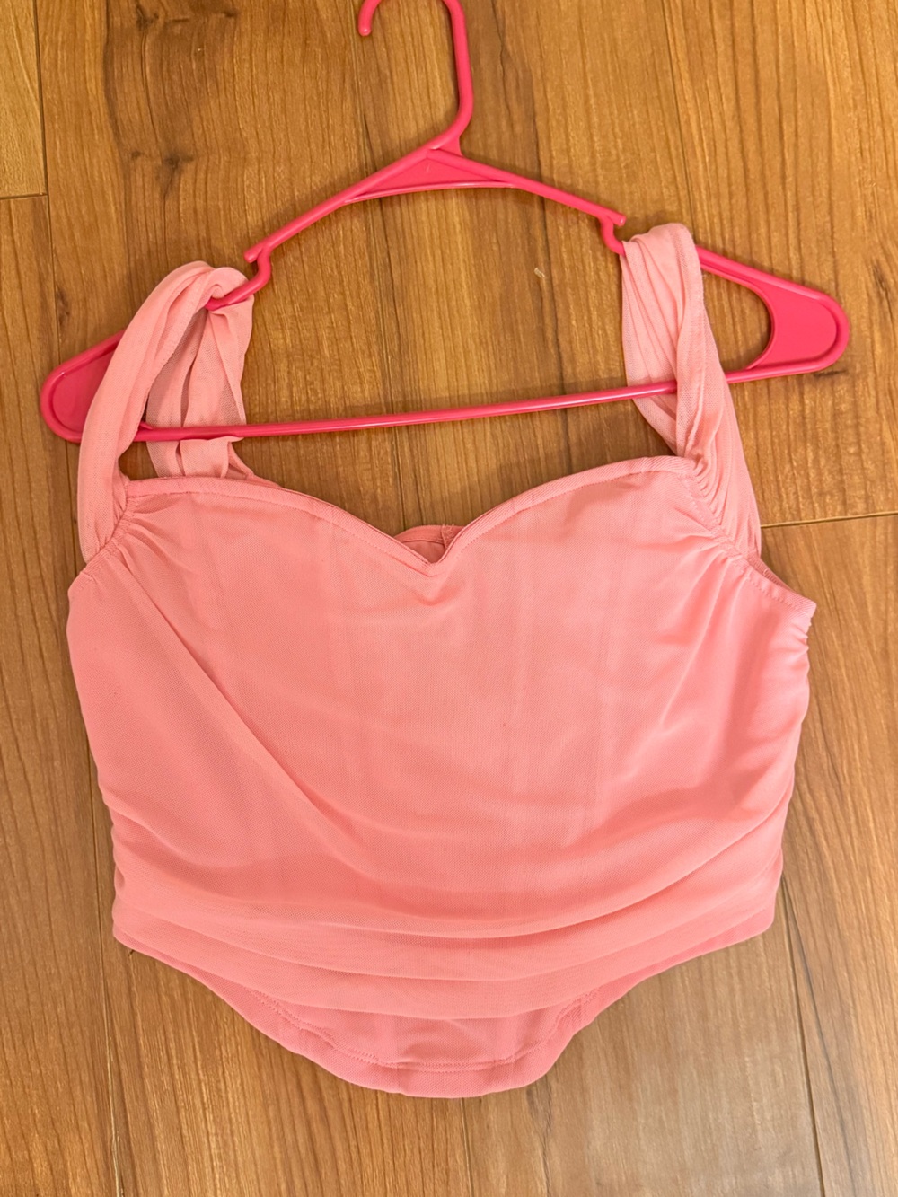 SHEIN Coral Pink Sleeveless Chiffon Camisole